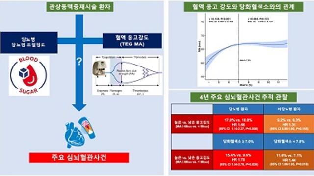 스텐트 시술 후 높은 당화 혈색소·응고강도…심혈관계질환 예후 더 악화 확인