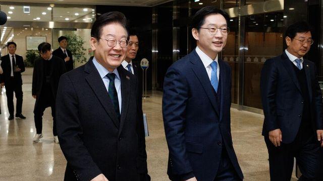 이재명, 김경수 만나 통합 의지...“김 전 지사와 함께하길 기대”