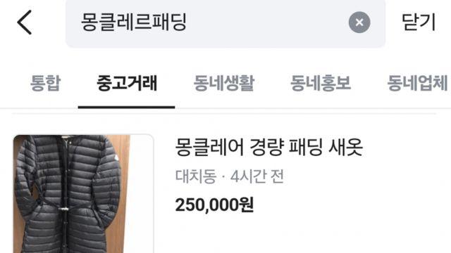 '대치맘 교복' 몽클레르 패딩, 이수지 패러디에 '중고 거래' 등장?
