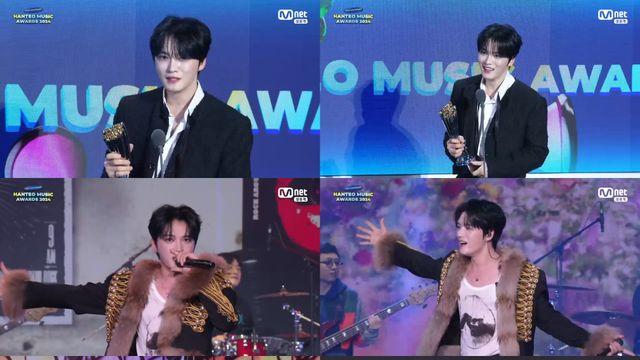 김재중, '한터뮤직어워즈' 2관왕 