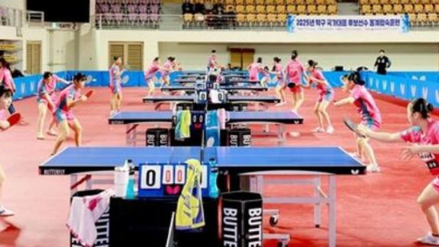 탁구 국가대표 후보선수단, 보령서 동계 훈련 구슬땀