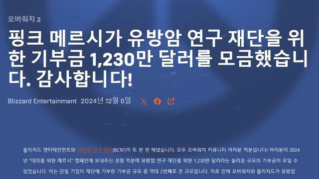 2개의 스킨만으로 350억이 넘은 기부금액이 모인 캐릭터