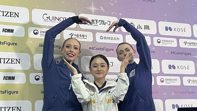종아리 쥐 나고도 '金+개인 최고점'…김채연 
