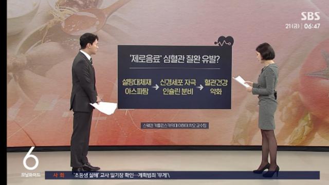 대체당 먹어도 인슐린 실제 수치 올라가는 연구결과 나옴