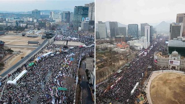 탄핵 찬반 두고 두 쪽난 광화문·여의도···갈라진 3.1절