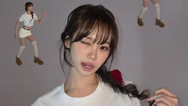 김채원, 윙크 한 방으로 끝난다… Y2K 무드에 빠진 ‘핫걸’  