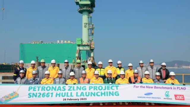 삼성중공업, 초대형 FLNG ‘PFLNG TIGA’ 진수…해양플랜트 경쟁력 강화