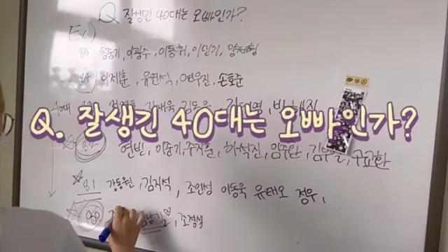 현역 여고생들의 40대 배우 아저씨 감별