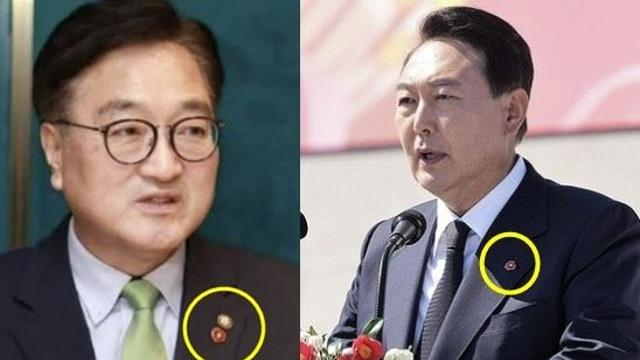 우원식 “내가 공산당 배지를?…尹이 단 것은 무엇인가”
