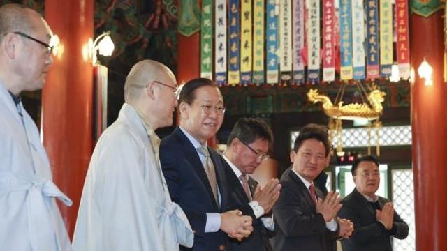 권영세, 천태종 찾아 