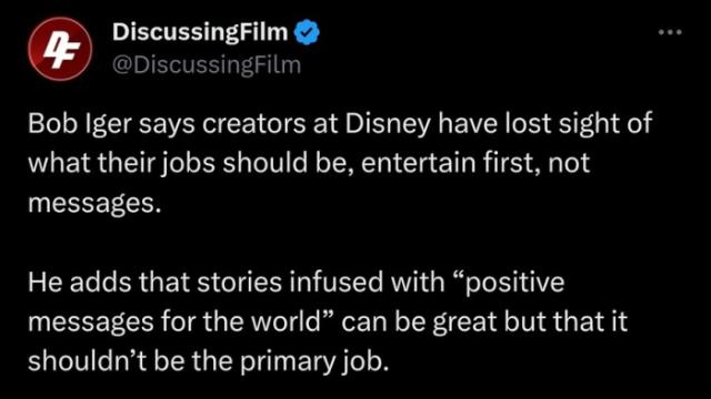 디즈니 CEO “제작자들에게 PC,페미 메시지 경고” ㄷㄷㄷ