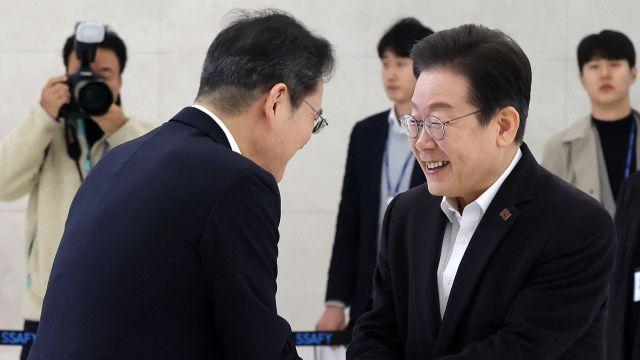 이재명, 이재용 만나 