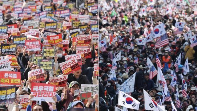 尹선고 앞두고 주말 도심 탄핵찬반 대규모 집회...여야 헌재 앞 여론전