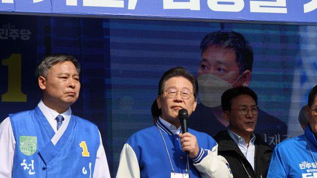 이재명 민주당 대표, 이재종 담양군수 후보 지원 유세