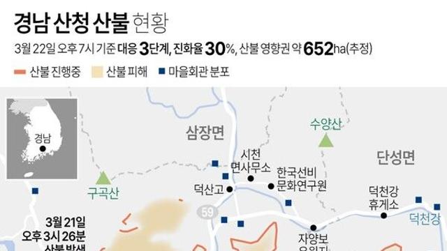 경남 산청 산불 현황
