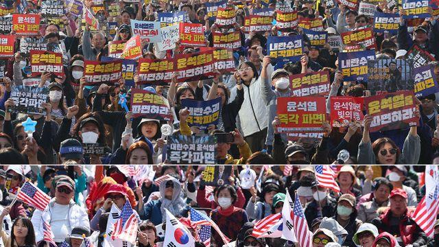 서울 도심 곳곳서 ‘막판’ 집회…尹 탄핵 촉구 vs. 반대 갈라져