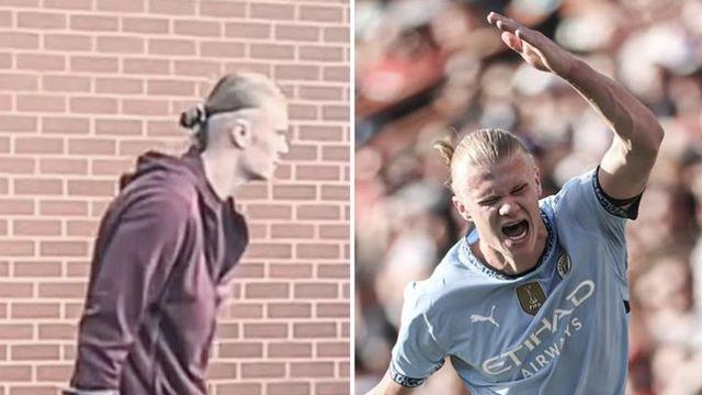 홀란 절뚝 절뚝, 축구팬 '대충격'…목발+보호구 착용 퇴근→펩 