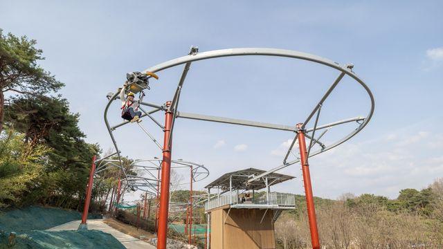 '13ｍ 상공 가른다' 익산시, 보석테마관광지에 롤글라이더 개장
