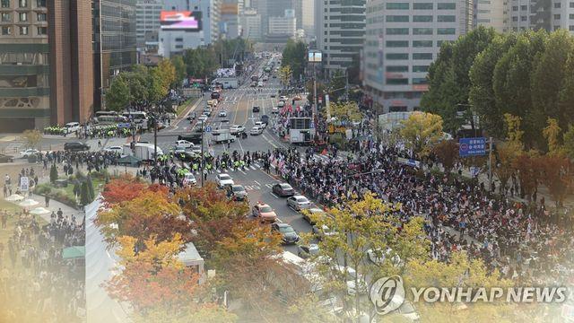 재동교차로 일대 차량통제…집회 확대시 광화문 등까지