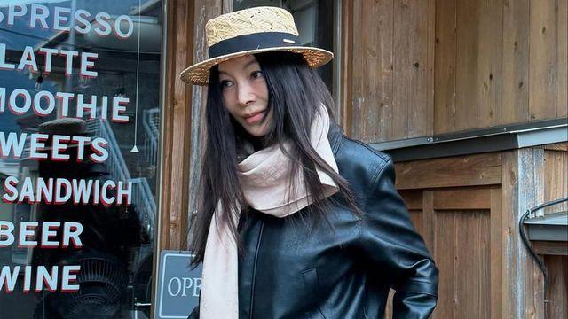 황신혜, 과감한 레이어드로 완성한 감성 스트리트룩