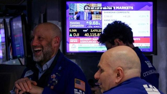 뉴욕증시, 트럼프 상호관세 유예에 기록적 급반등