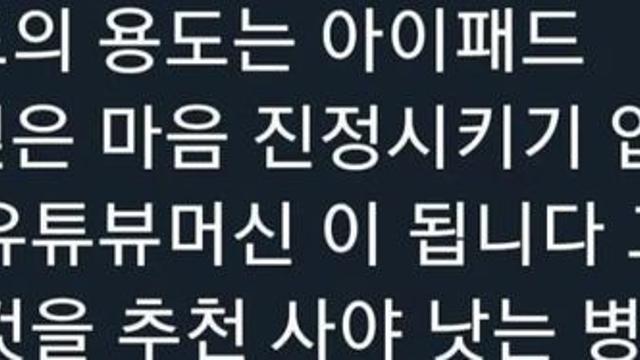 고가 아이패드의 용도