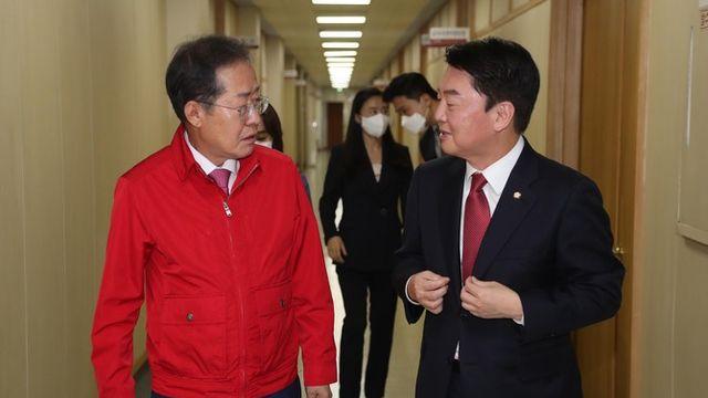 '尹 탈당' 두고 안철수-홍준표 '장외 설전'