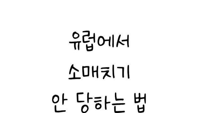 유럽에서 소매치기 안 당하는 법