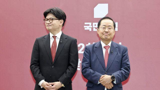 '尹 탈당해야 하나' 질문에 한동훈 'X' 홍준표 '△'