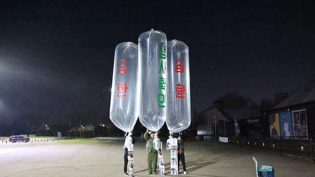 납북자가족, 파주 임진각서 새벽 대북전단 기습 살포