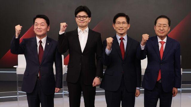 국힘 대선 경선 金·安·韓·洪 토론, 치열한 전방위 공방