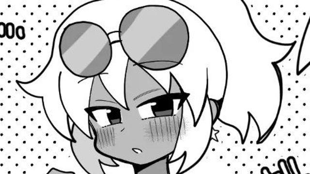 배 위에 물병을 두고 선탠 했을 뿐