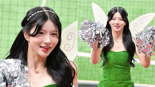 윤지나 치어리더 '고척돔에 내려온 미모의 팅커벨'