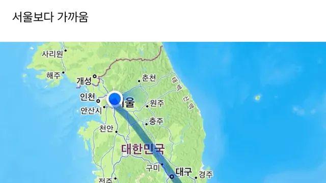 부산에서 후쿠오카가 얼마나 가까운지 체감