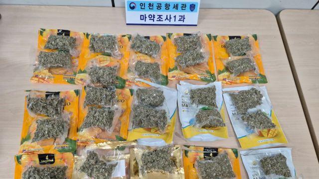 태국서 대마 3.1㎏ 밀수입한 태국인 2명 구속 송치…건망고 안에 숨겨 들여와