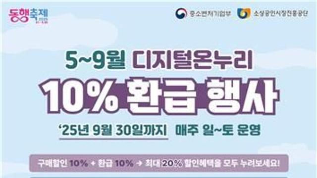 중기부, 디지털 온누리상품권 매주 환급…