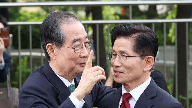 나경원 등 국힘 의원들, 한덕수·김문수 차례로 면담…