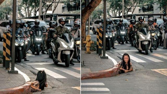 마닐라 번화가 하수구서 기어 나온 노숙자…정부 도움 받아