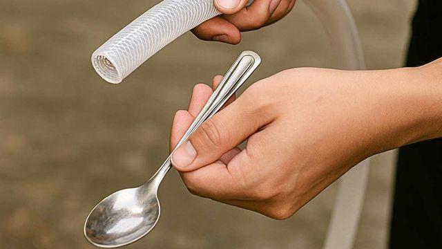 고무호스에 '숟가락' 한번 붙여보세요…천재적인 방법에 깜짝 놀랐네요