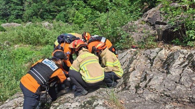 정선 임계천 인근 야산 오르던 70대 20ｍ 아래로 추락해 숨져