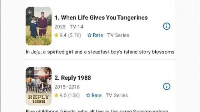 폭싹 속았수다 IMDB 역대 한국드라마 최고평점 달성