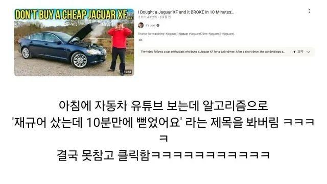 [스압] 구매한지 10분만에 맛탱이간 재규어,,