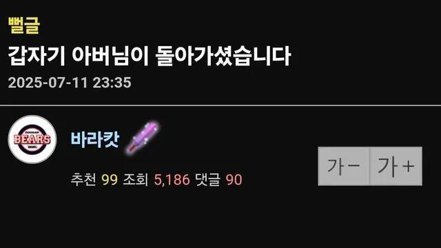 갑자기 아버지가 돌아가신 남자,,