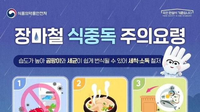 꿉꿉한 날씨에 세균은 득실득실…장마철 식중독 예방은?