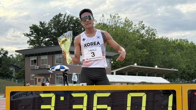 이재웅, 한 달 만에 육상 남자 1,500ｍ 한국 기록 경신