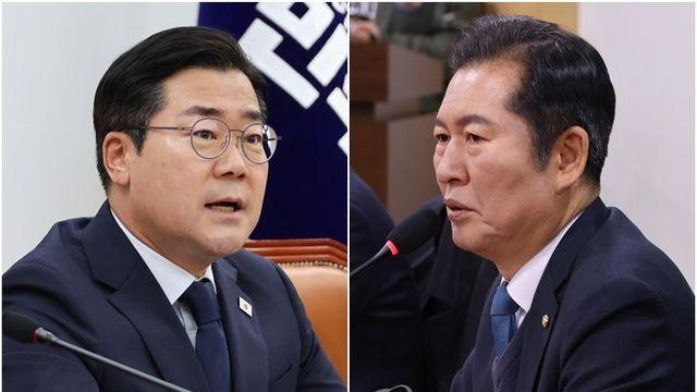정청래·박찬대, 폭우피해에 