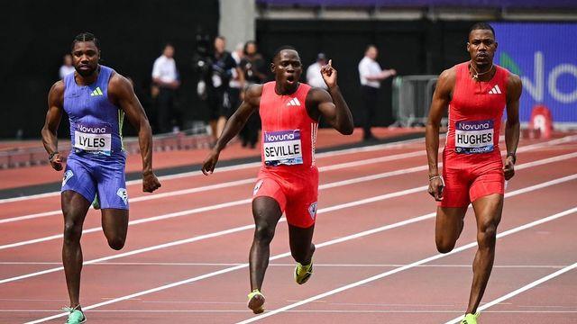 세빌, 런던 다이아몬드 육상 남자 100ｍ서 라일스 꺾고 우승