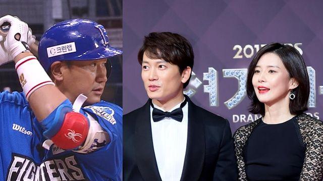 지성♥이보영 가족, '불꽃야구' 관중석서 깜짝 포착…이대호 만루홈런→12:4로 압승 [종합]