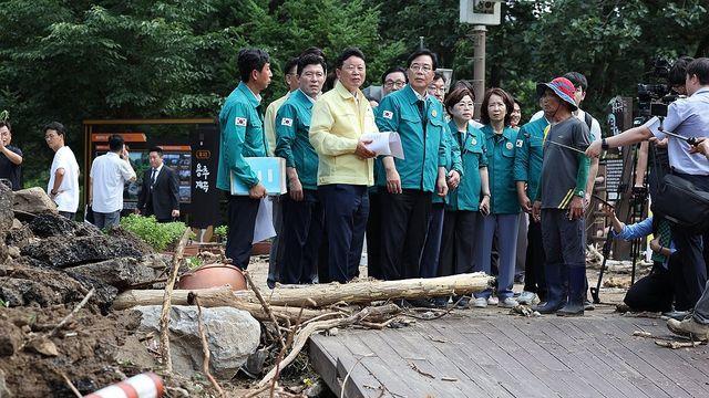 국민의힘, 충남 예산서 수해 복구 봉사활동