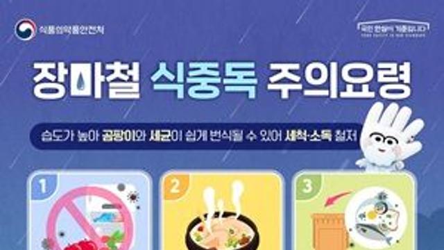 집중호우 시기…식재료 취급 및 개인위생관리 방법은?